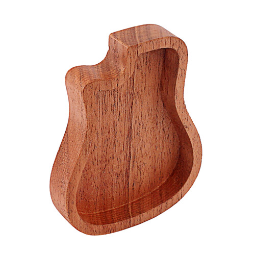 2Pcs Plectrum Holder Guitar Picks Storage Case Light Brown 1