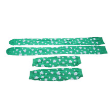 3 Sets St Patrick's Day Shamrock Knee High Socks And Gloves