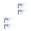 4Sets Plastic Mini Broom Dustpan Set White Home Desktop Cleaning Tools 4