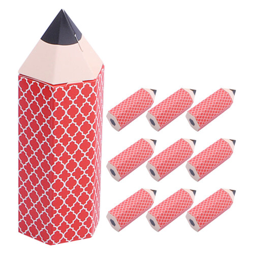 30 Pcs Cartoon Folding Pencil Box Plastic Crayon Storage Container
