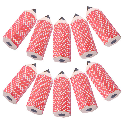 30 Pcs Cartoon Folding Pencil Box Plastic Crayon Storage Container 2