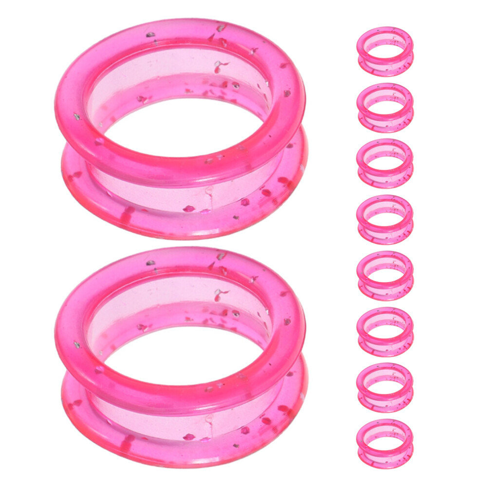 Solustre Pink 20 Pcs Silicone Finger Protector Rings For Grooming Shears Scissors