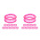 20 Pcs Silicone Finger Protector Rings For Grooming Shears Scissors Pink 10