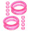 20 Pcs Silicone Finger Protector Rings For Grooming Shears Scissors Pink 2