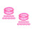 20 Pcs Silicone Finger Protector Rings For Grooming Shears Scissors Pink 7