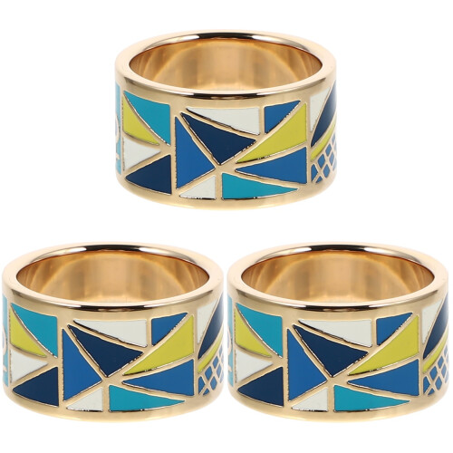 3 Pcs Scarf Ring Buckle Smooth Titanium Steel Dressing Accessory 1