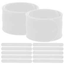 12St Wit Siliconen Slap Armbanden Set Voor Feestje DIY En Herbruikbaar