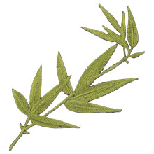 3Pcs Leaf Design Embroidered Bamboo Cloth Iron On Patch Decor