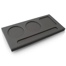 2 Pcs Pu Table Mat Heat-Resistant Square Coaster For Cup Glass