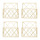4Pcs Iron Wall Mounted Magazine Rack For Books And Magazines 4