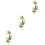 3Pcs Leaf Design Embroidered Bamboo Cloth Iron On Patch Decor 7