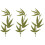 3Pcs Leaf Design Embroidered Bamboo Cloth Iron On Patch Decor 6