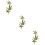 3Pcs Leaf Design Embroidered Bamboo Cloth Iron On Patch Decor 11