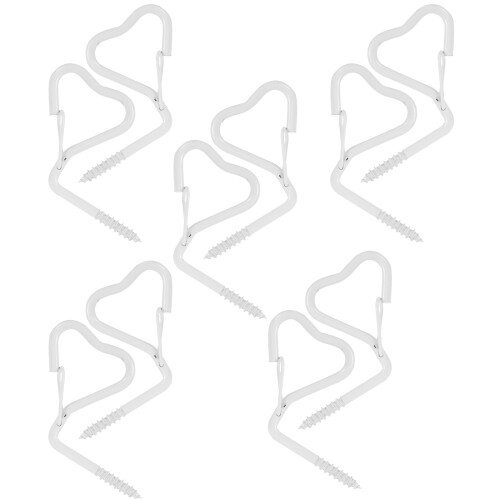 20Pcs Multi-Functional White Plant Hanger Hooks with Safety Buckle 1