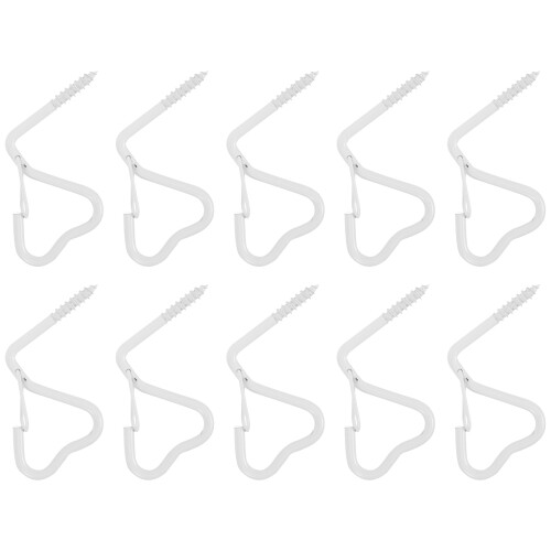 20Pcs Multi-Functional White Plant Hanger Hooks with Safety Buckle 2
