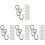400 Pcs Curtain Track Hooks Drapery Ceiling Multipurpose Hooks 4