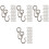 400 Pcs Curtain Track Hooks Drapery Ceiling Multipurpose Hooks 5
