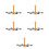 5Pcs Mini Ceiling Light Chandelier Pendant For Mini House 9