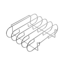 4Pcs Stainless Steel Rib Rack Steak Barbecue Stand Sturdy Garden Tool