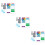 3 Sets Whiteboard Tabletop Dry Erase Acrylic Memo Board With Clock 11