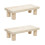 2Pcs Stackable Wood Stool Beige Anti-Skid Comfortable Home Footstool 5