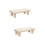 2Pcs Stackable Wood Stool Beige Anti-Skid Comfortable Home Footstool 7