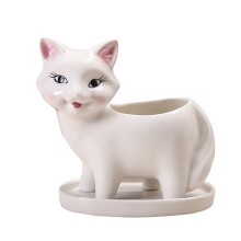 2Pcs Ceramic Cartoon Flower Pots For Succulents Home Desktop Decor