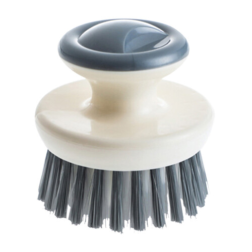 4Pcs Grey PP Scrub Brush for Dishes Vegetables and Kitchen Cleaning