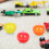 200 Pcs Round Plastic Vending Machine Containers Colored Refillable 7