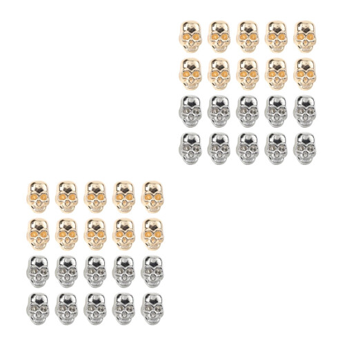40 Pcs Skull Rivets Prong Studs For Shoes Bags Gothic Decor 2