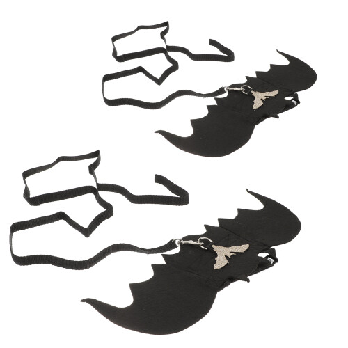 2 Sets Of 2 Pcs Halloween Bat Pet Leash Cat Chest Strap
