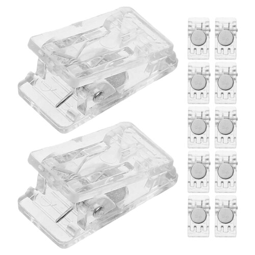 36 Pcs Magnetic Clips Clear Plastic For Whiteboard Refrigerator 2