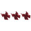 3Pcs Men Microfiber Pre Tied Bow Tie Set Wine 8