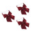 3Pcs Men Microfiber Pre Tied Bow Tie Set Wine 7