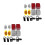 2Sets Bike Reflector Set Assorted Colors Plastic Front Rear Safety Kit 9