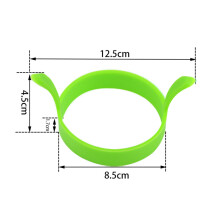 2Pcs Silicone Cooking Mold Egg Ring Nonstick Heat Resistant Green