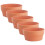 15 Pcs Imitation Clay Flower Basket Round Plastic Pot 16Cm Orange 10