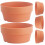 15 Pcs Imitation Clay Flower Basket Round Plastic Pot 16Cm Orange 7