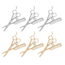 16 Pcs Hair Clipper Comb Brooch Alloy Badge Barber Accessory
