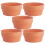 15 Pcs Imitation Clay Flower Basket Round Plastic Pot 16Cm Orange 8