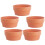 15 Pcs Imitation Clay Flower Basket Round Plastic Pot 16Cm Orange 9