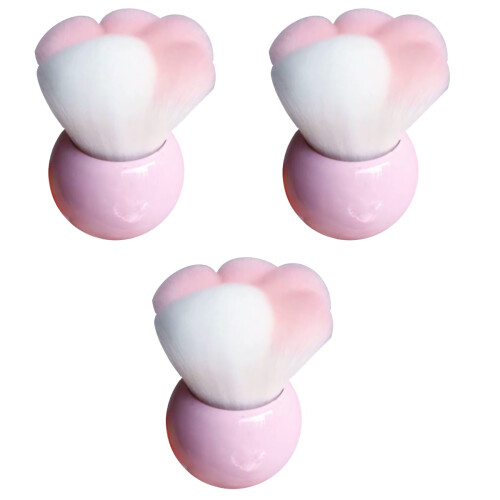 3Pcs Cat Paw Design Makeup Brush For Powder And Blush Application 2