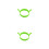 2Pcs Silicone Cooking Mold Egg Ring Nonstick Heat Resistant Green 10