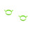 2Pcs Silicone Cooking Mold Egg Ring Nonstick Heat Resistant Green 7