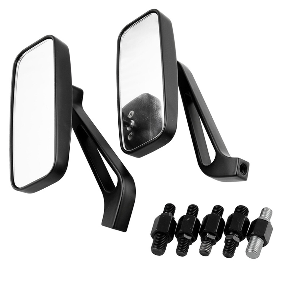 3 Pairs Motorcycle Handlebar Rearview Mirror Reflector Retro Black 031514498540