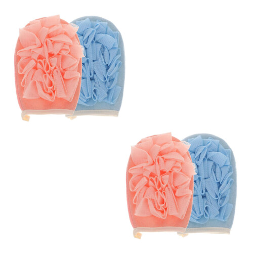 4 Pcs Double-Sided Exfoliating Bath Glove For Body And Dead Skin 1