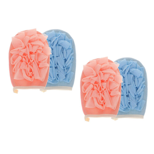 4 Pcs Double-Sided Exfoliating Bath Glove For Body And Dead Skin 2