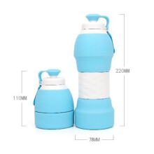 2Pcs Collapsible Silicone Water Bottle Portable Leak Proof