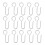 100 Pcs Ceiling Decoration Hooks For Curtain And Shower Track 2
