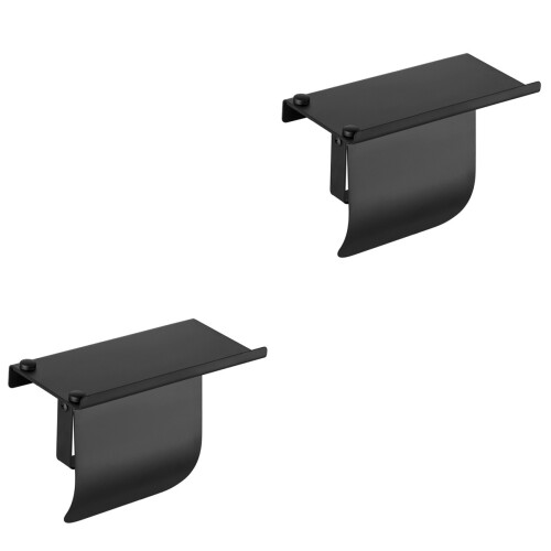 2Pcs Steel Paper Towel Rack With Waterproof Shelf 2